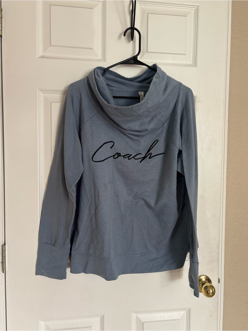 Beachbody Coach Cowl Neck Pullover Sweatshirt Women’s XL Blue Athleisure Cozy